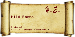 Hild Emese névjegykártya